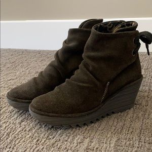 Fly London Yama Slouch Bootie | Sludge | 36